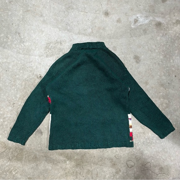 80s/90s Vintage "Drum Bear" Ugly Christmas Knit Sweater 62699 - Men's Medium - Picture 4 of 5